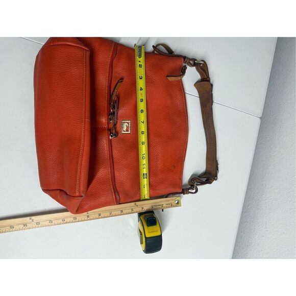 Dooney & Bourke Dillen Satchel Shoulder Bag Hobo Pebble Orange Leather See NOTES - Picture 8 of 16